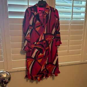 Trina Turk Multicolor Long Sleeve Dress
